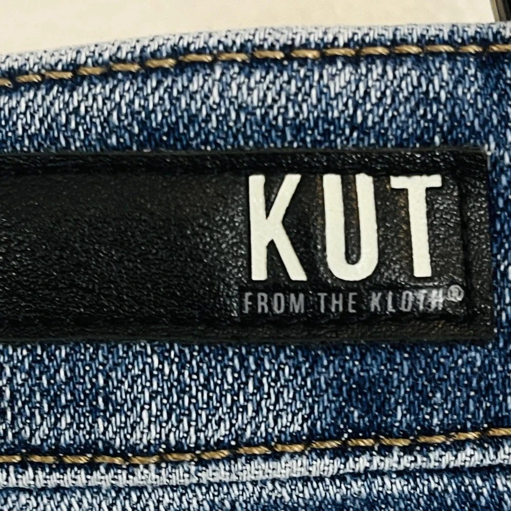 KUT From The Kloth Reese Jeans Womens 4L Blue Straight Mid Rise Stretch Denim‎